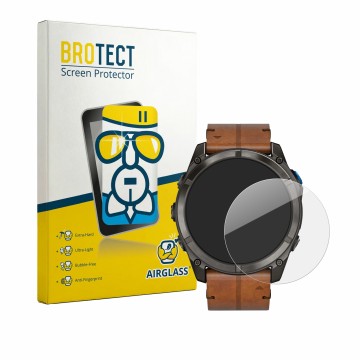 Parte frontale di una confezione del prodotto con il logo del marchio BROTECT. Accanto è raffigurato il dispositivo Garmin D2 