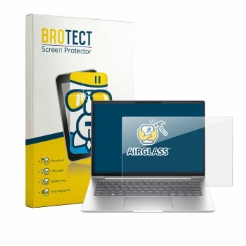 Parte frontal de un envase de producto con el logotipo de la marca BROTECT. Al lado se muestra el dispositivo HP EliteBook 6 G