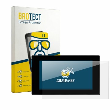 Parte frontal de un envase de producto con el logotipo de la marca BROTECT. Al lado se muestra el dispositivo MG MG4 Urban AH4