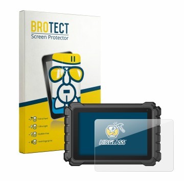 Vorderseite einer Produktverpackung mit dem Markenlogo BROTECT. Daneben ist das Gerät Topdon ONE Plus mit dem zugehörigen Disp