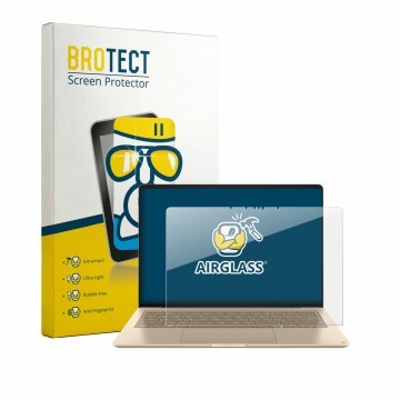 Vorderseite einer Produktverpackung mit dem Markenlogo BROTECT. Daneben ist das Gerät Asus Zenbook 14 UX3480 2026 mit dem zuge