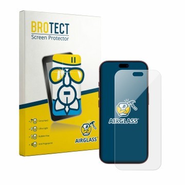 Parte frontale di una confezione del prodotto con il logo del marchio BROTECT. Accanto è raffigurato il dispositivo Apple iPho