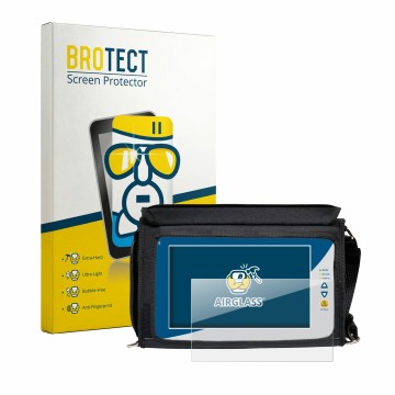 Vorderseite einer Produktverpackung mit dem Markenlogo BROTECT. Daneben ist das Gerät Rover EXA 9 mit dem zugehörigen Displays
