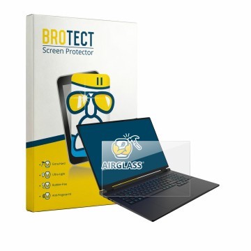 Front side of a product packaging with the brand logo BROTECT. Next to it is the device Captiva Entry Gaming I10-4468GE 18
