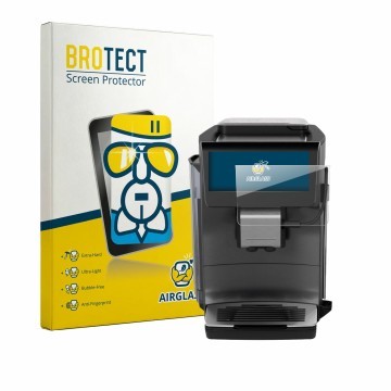 Vorderseite einer Produktverpackung mit dem Markenlogo BROTECT. Daneben ist das Gerät Siemens EQ600 iAroma mit dem zugehörigen