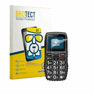 Face avant d’un emballage produit avec le logo de la marque BROTECT. À côté, l’appareil artfone 4G est représenté avec la prot
