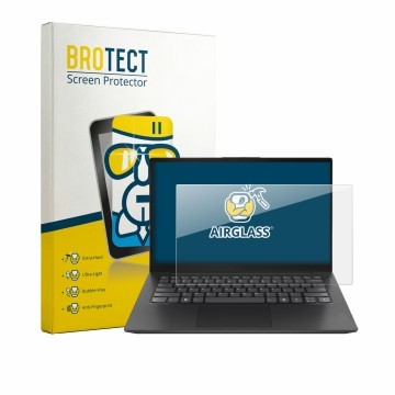 Vorderseite einer Produktverpackung mit dem Markenlogo BROTECT. Daneben ist das Gerät Lenovo Prima 14 IWC mit dem zugehörigen 