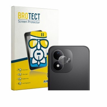 Front side of a product packaging with the brand logo BROTECT. Next to it is the device Xiaomi Redmi Note 17 (ONLY Camera Lens