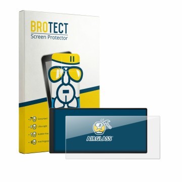 Face avant d’un emballage produit avec le logo de la marque BROTECT. À côté, l’appareil Garmin Drive 7.1