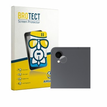 Parte frontale di una confezione del prodotto con il logo del marchio BROTECT. Accanto è raffigurato il dispositivo Samsung Ga