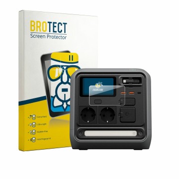 Parte frontale di una confezione del prodotto con il logo del marchio BROTECT. Accanto è raffigurato il dispositivo DJI Power 