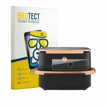 Face avant d’un emballage produit avec le logo de la marque BROTECT. À côté, l’appareil Ninja Foodi FlexDrawer AF500EUCP est r
