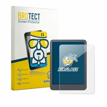 Vorderseite einer Produktverpackung mit dem Markenlogo BROTECT. Daneben ist das Gerät Amazon Kindle Paperwhite 2026 mit dem zu