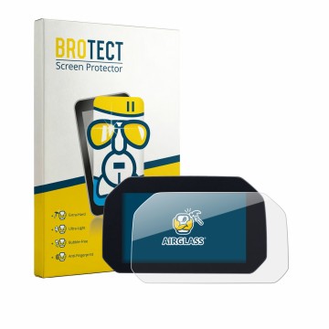 Vorderseite einer Produktverpackung mit dem Markenlogo BROTECT. Daneben ist das Gerät BMW F 450 R TFT-Display 6.5
