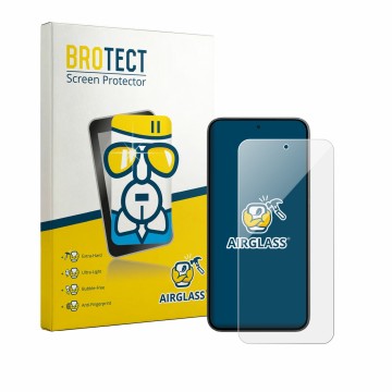 Front side of a product packaging with the brand logo BROTECT. Next to it is the device Xiaomi Poco X8 shown with the correspo