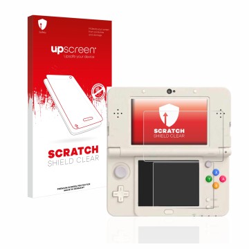 Front side of a product packaging with the brand logo upscreen. Next to it is the device Nintendo New 3DS shown with the corre