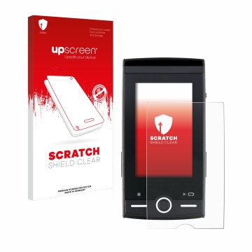 Parte frontal de un envase de producto con el logotipo de la marca upscreen. Al lado se muestra el dispositivo Sigma ROX 12.0 