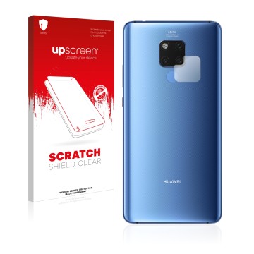 Front side of a product packaging with the brand logo upscreen. Next to it is the device Huawei Mate 20 X (ONLY Camera Lens) s