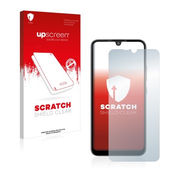 Vorderseite einer Produktverpackung mit dem Markenlogo upscreen. Daneben ist das Gerät Gigaset GS190 mit dem zugehörigen Displ