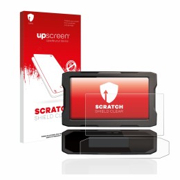 Vorderseite einer Produktverpackung mit dem Markenlogo upscreen. Daneben ist das Gerät Honda CRF1100L 2020 Tachoanzeige mit de