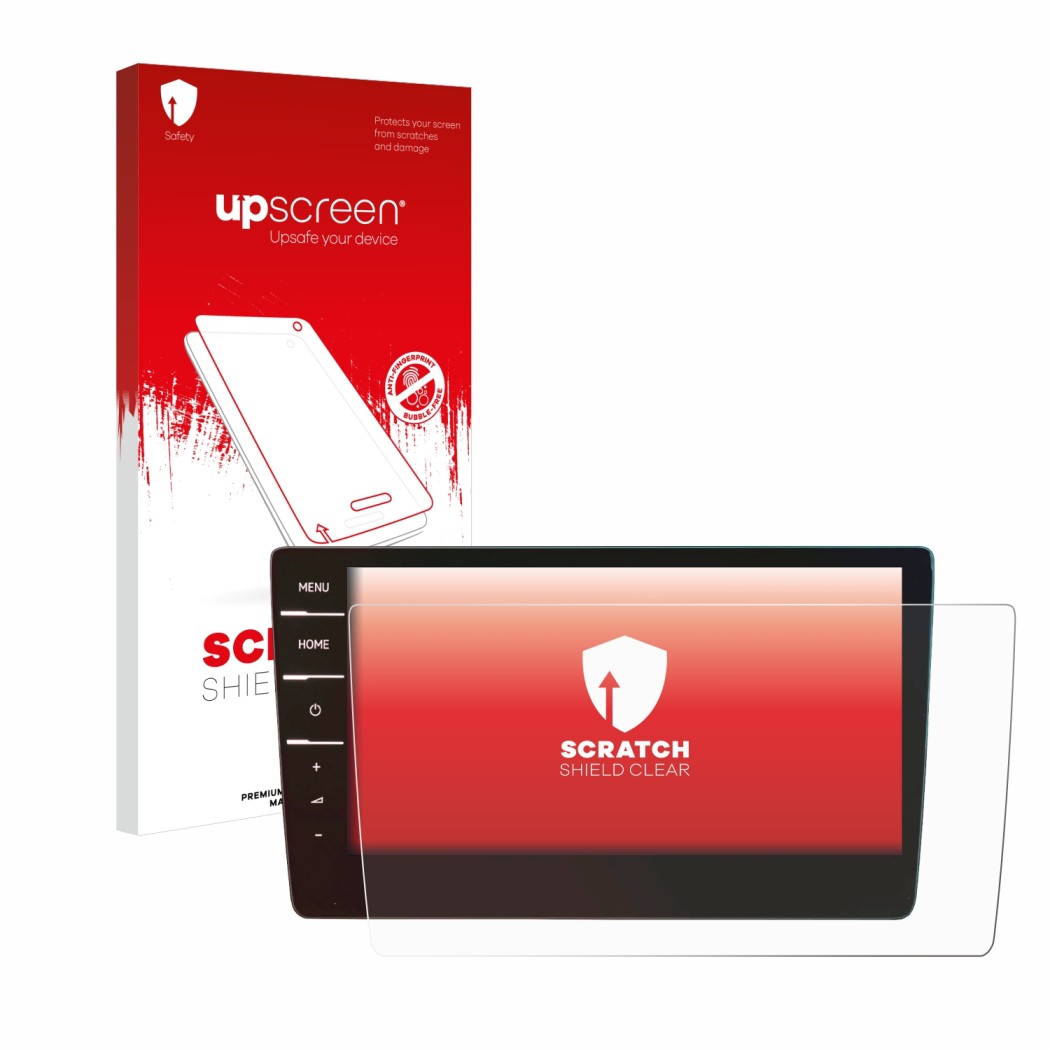 Front side of a product packaging with the brand logo upscreen. Next to it is the device Volkswagen Touran 2019 Discover Pro 9