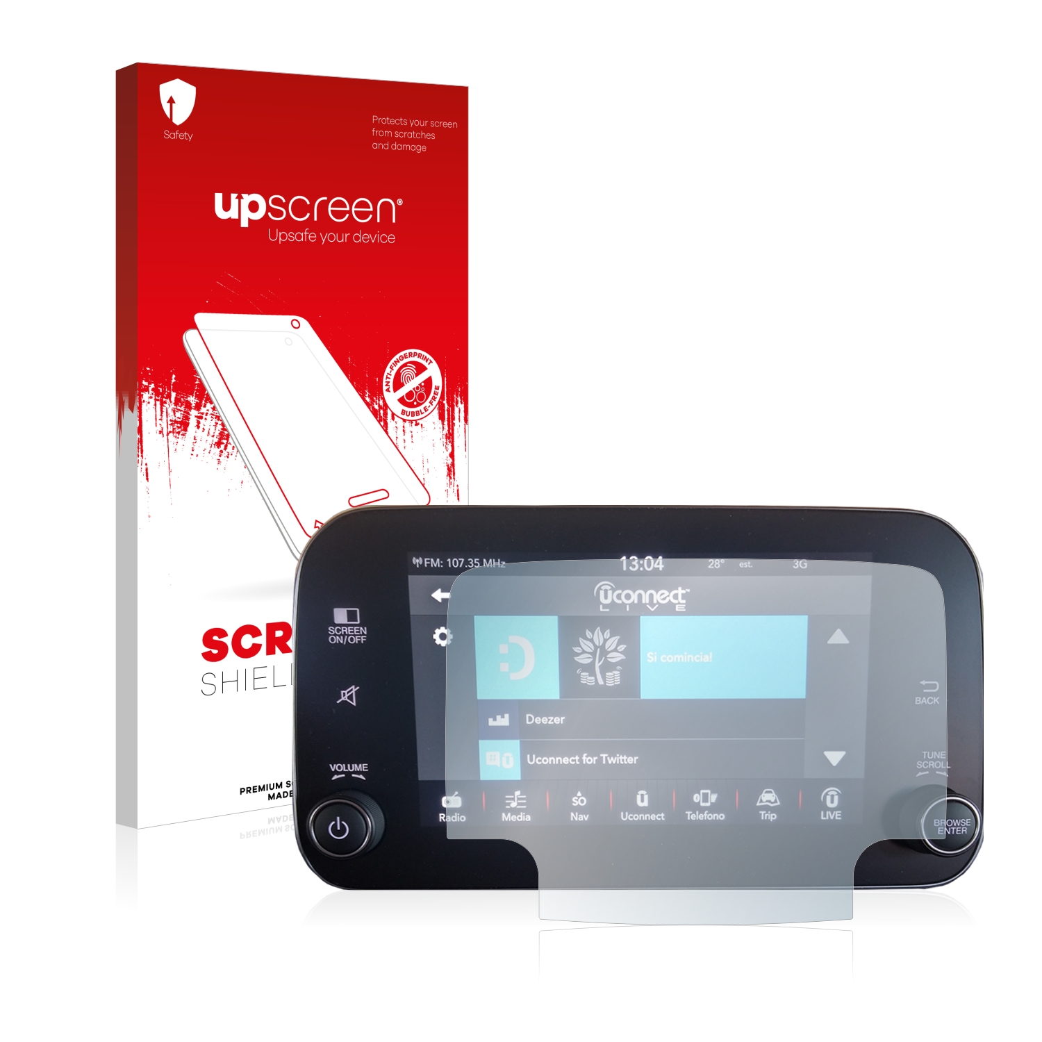 HD-Clear upscreen Scratch Shield Screen Protector compatible with Garmin Striker Plus 4 Anti-Fingerprint 