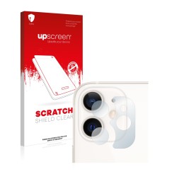 Parte frontale di una confezione del prodotto con il logo del marchio upscreen. Accanto è raffigurato il dispositivo Apple iPh