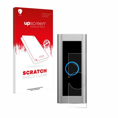 Front side of a product packaging with the brand logo upscreen. Next to it is the device Ring Video Doorbell Pro 2 shown with 