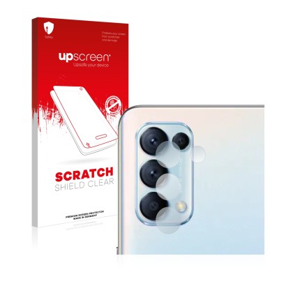 Vorderseite einer Produktverpackung mit dem Markenlogo upscreen. Daneben ist das Gerät Oppo Find X3 Lite (NUR Kameraschutz) mi