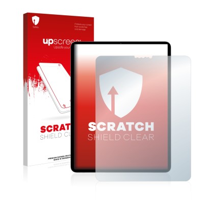 Front side of a product packaging with the brand logo upscreen. Next to it is the device Apple iPad Pro 11