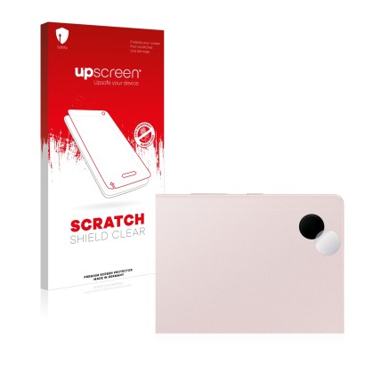 Parte frontale di una confezione del prodotto con il logo del marchio upscreen. Accanto è raffigurato il dispositivo Samsung G