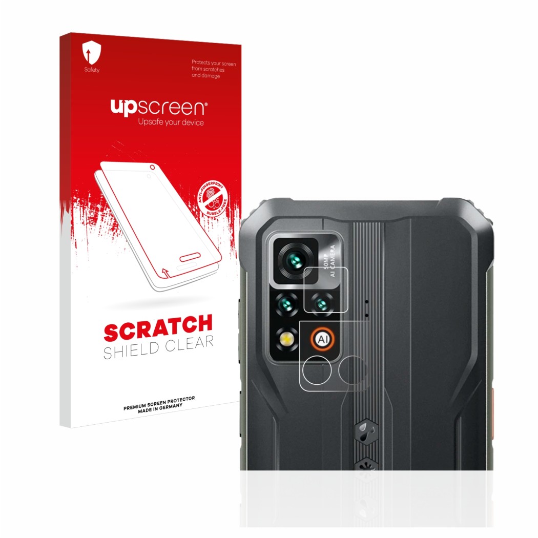 Front side of a product packaging with the brand logo upscreen. Next to it is the device Blackview BV9200 (ONLY Camera Lens) s