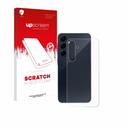 Parte frontale di una confezione del prodotto con il logo del marchio upscreen. Accanto è raffigurato il dispositivo Samsung G