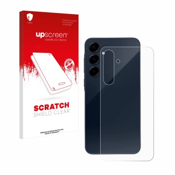 Front side of a product packaging with the brand logo upscreen. Next to it is the device Samsung Galaxy A35 5G (Back) shown wi