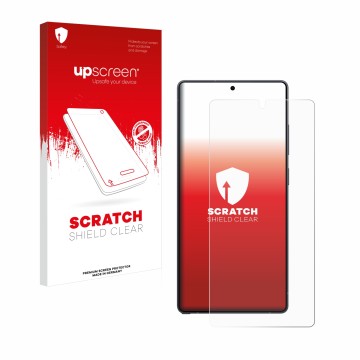 Vorderseite einer Produktverpackung mit dem Markenlogo upscreen. Daneben ist das Gerät Samsung Galaxy S25 Ultra Enterprise Edi
