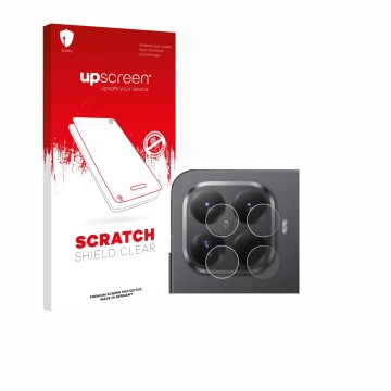 Parte frontale di una confezione del prodotto con il logo del marchio upscreen. Accanto è raffigurato il dispositivo Xiaomi 15