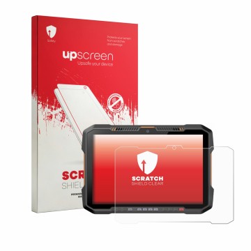 Front side of a product packaging with the brand logo upscreen. Next to it is the device Newland Speedata SD100 Orion Plus sho