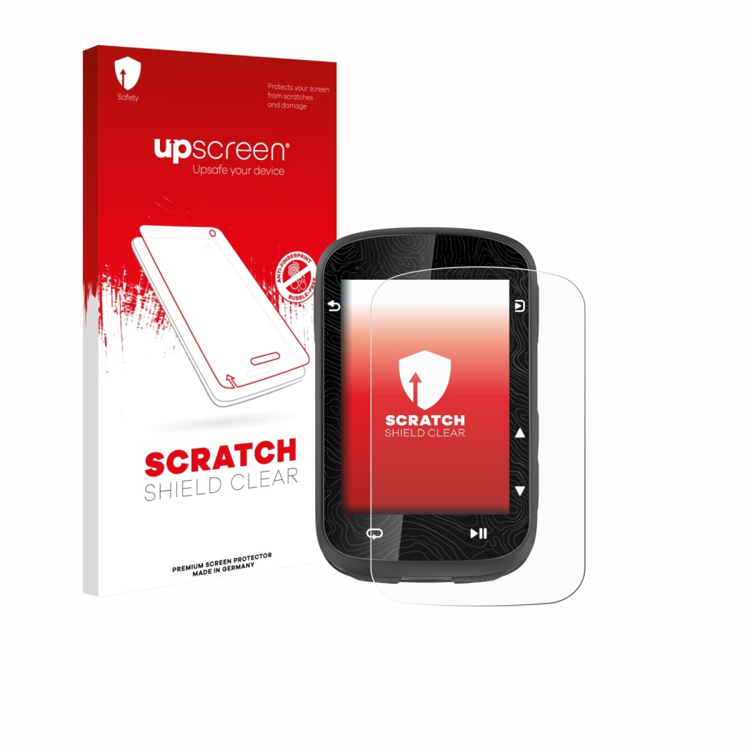 Vorderseite einer Produktverpackung mit dem Markenlogo upscreen. Daneben ist das Gerät CooSpo CS600-BK mit dem zugehörigen Dis