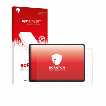 Parte frontale di una confezione del prodotto con il logo del marchio upscreen. Accanto è raffigurato il dispositivo TCL NxtPa