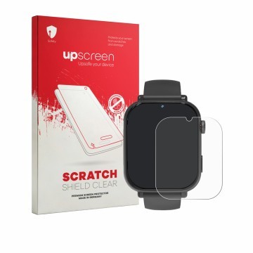 Vorderseite einer Produktverpackung mit dem Markenlogo upscreen. Daneben ist das Gerät Pthtechus A22 mit dem zugehörigen Displ