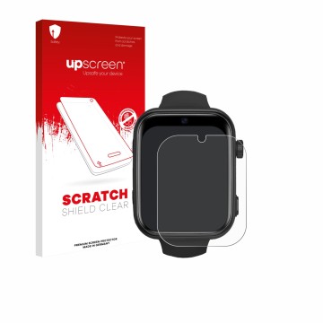 Front side of a product packaging with the brand logo upscreen. Next to it is the device Aimiuvei Kids Smartwatch shown with t