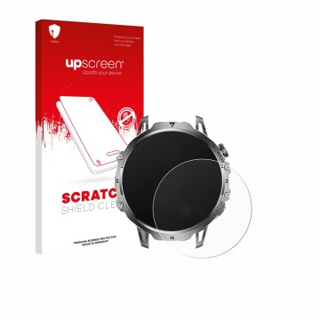 Parte frontal de un envase de producto con el logotipo de la marca upscreen. Al lado se muestra el dispositivo Dremac EF13-E 1