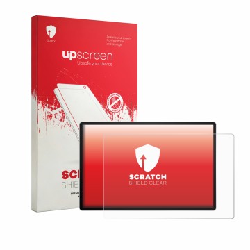 Parte frontale di una confezione del prodotto con il logo del marchio upscreen. Accanto è raffigurato il dispositivo HP Serie 