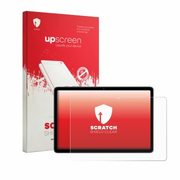 Front side of a product packaging with the brand logo upscreen. Next to it is the device Aobante K80 10.1