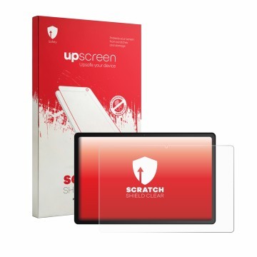 Parte frontal de un envase de producto con el logotipo de la marca upscreen. Al lado se muestra el dispositivo Whitedeer YXG13