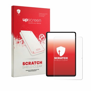 Parte frontale di una confezione del prodotto con il logo del marchio upscreen. Accanto è raffigurato il dispositivo Vivo Pad 