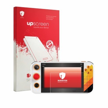 Front side of a product packaging with the brand logo upscreen. Next to it is the device My Arcade Atari Gamestation Go Portab