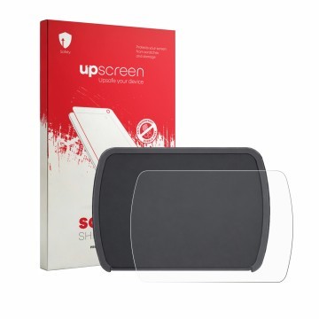 Face avant d’un emballage produit avec le logo de la marque upscreen. À côté, l’appareil Motocaddy M1 DHC 2026 est représenté 