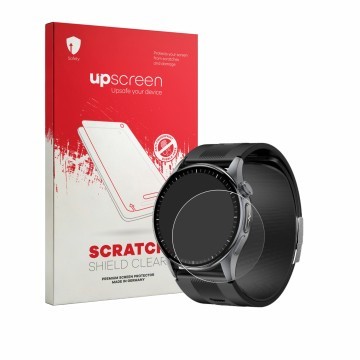 Parte frontale di una confezione del prodotto con il logo del marchio upscreen. Accanto è raffigurato il dispositivo Knauerman