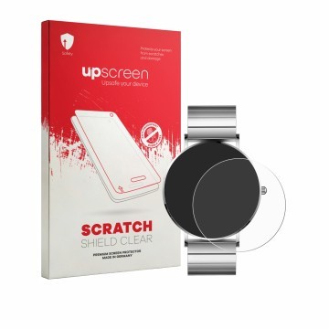 Parte frontale di una confezione del prodotto con il logo del marchio upscreen. Accanto è raffigurato il dispositivo Xcoast Mi
